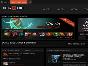 'dotafire.com' screenshot