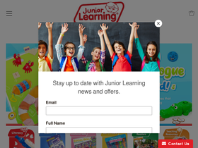 Junior Learning homepage screenshot