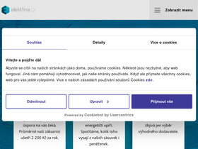 'elektrina.cz' screenshot