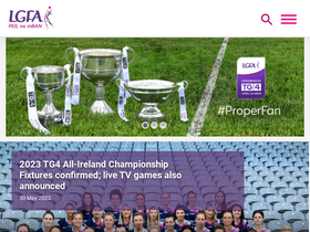 'ladiesgaelic.ie' screenshot