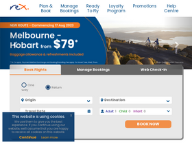 'rex.com.au' screenshot