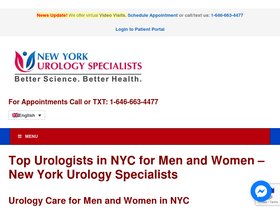 'newyorkurologyspecialists.com' screenshot