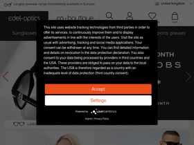 'edel-optics.co.uk' screenshot