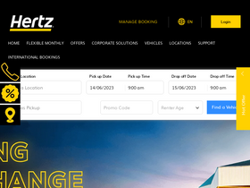 'hertz.ae' screenshot