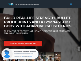 'themovementathlete.com' screenshot