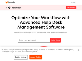 'happyfox.com' screenshot