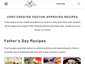 'thefoodiephysician.com' screenshot