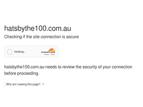 'hatsbythe100.com.au' screenshot