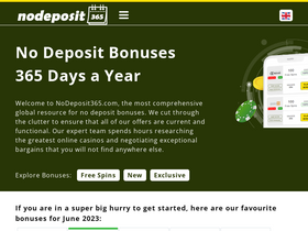 'nodeposit365.com' screenshot