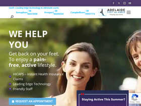 'adelaidefootandankle.com.au' screenshot