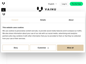 'vainu.io' screenshot