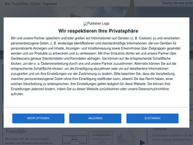 'tageblatt-trauer.de' screenshot