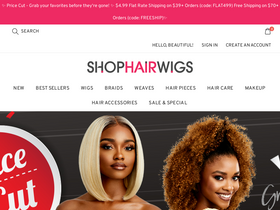 'shophairwigs.com' screenshot