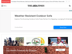 'thetimes.com.ng' screenshot