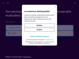 'momondo.fi' screenshot