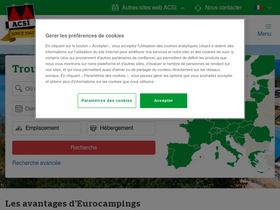 'eurocampings.fr' screenshot