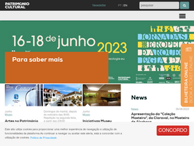 'patrimoniocultural.gov.pt' screenshot
