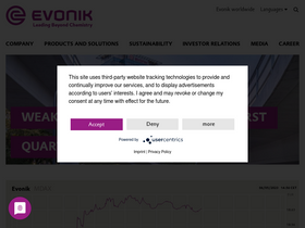'animal-nutrition.evonik.com' screenshot