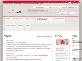 'swissmedic.ch' screenshot