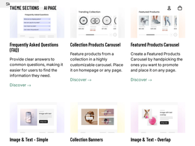 Theme Sections & AI Pages Demo Store website screenshot