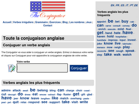 'theconjugator.com' screenshot