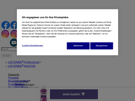 'listerine.de' screenshot