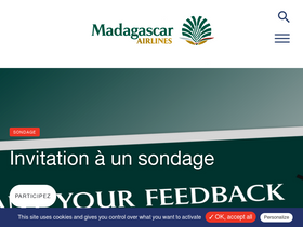 'madagascarairlines.com' screenshot