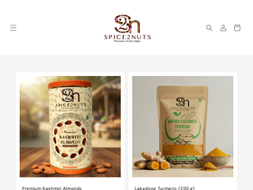 spice2nuts.com homepage screenshot