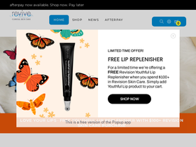 reviveclinicalskincare.com homepage screenshot