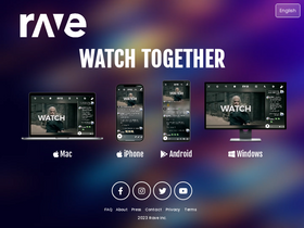 'rave.io' screenshot