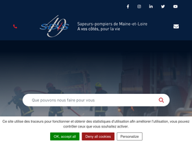 'sdis49.fr' screenshot