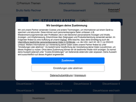 'steuerklassen.com' screenshot