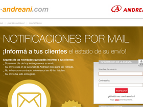 'e-andreani.com' screenshot