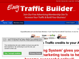 'easytrafficbuilder.com' screenshot