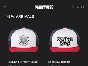 pennywise-merch.com homepage screenshot