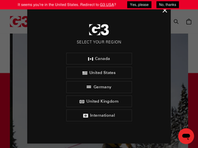 G3 Genuine Guide Gear homepage screenshot