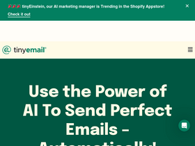 'tinyemail.com' screenshot