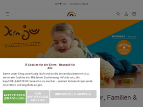 Kaju Spielbausteine homepage screenshot