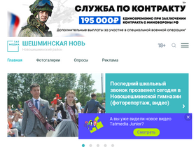 'novoshishminsk.ru' screenshot