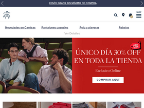 'brooksbrothers.mx' screenshot