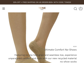 tonesocks.com homepage screenshot