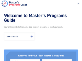 'mastersprogramsguide.com' screenshot