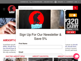 'redwolfairsoft.com' screenshot