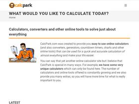 'calcpark.com' screenshot