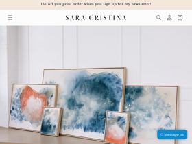 saracristinadesign.com homepage screenshot