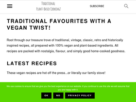 'traditionalplantbasedcooking.com' screenshot