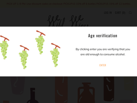 wildwines.us homepage screenshot