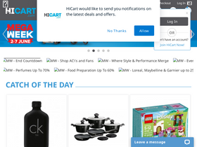 'hicart.com' screenshot
