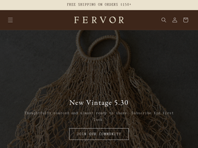fervorgoods.com homepage screenshot