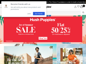 'hushpuppies.com.pk' screenshot